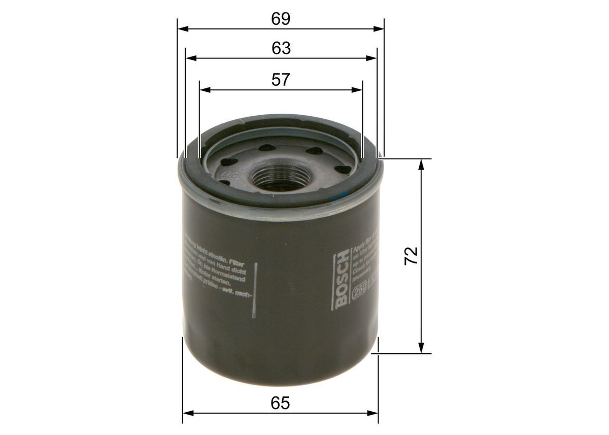 Bosch 09864B7061 Yağ Filtresi