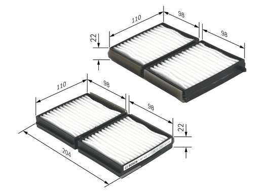 Mazda Premacy 1.8i 1/2002 - 3/2005 122 kW Standart Polen Filtresi