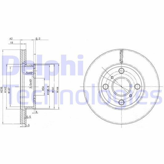 Delphi BG2424 Fren Diski 2 Adet