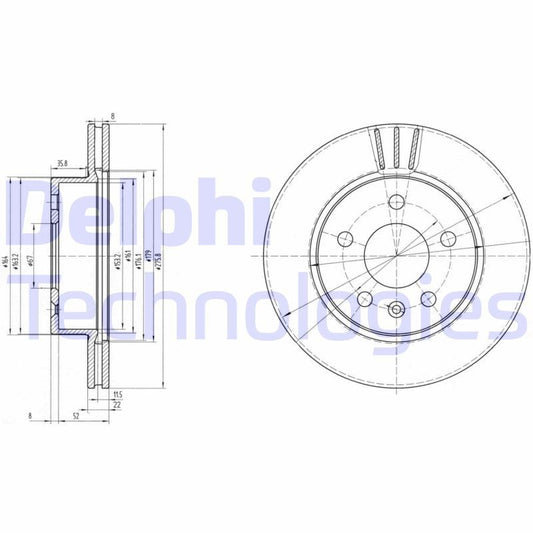 Delphi BG3296 Fren Diski Ön 2 Adet