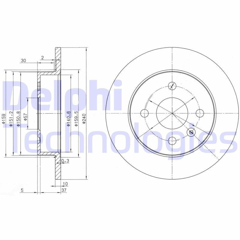 Delphi BG3403 Fren Diski Arka 2 Adet