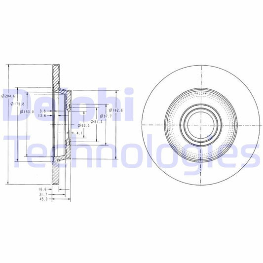 Delphi BG3416 Fren Diski Arka 2 Adet