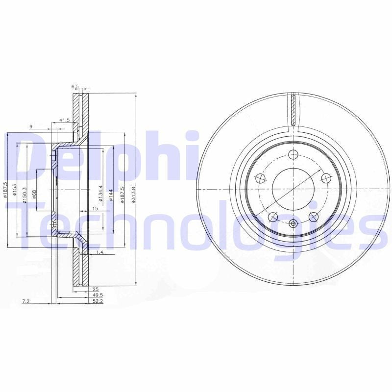 Delphi BG3942 Fren Diski Ön 2 Adet