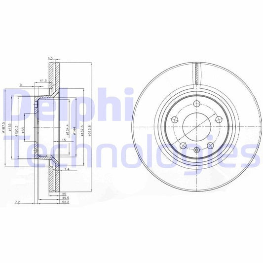 Delphi BG3942 Fren Diski Ön 2 Adet