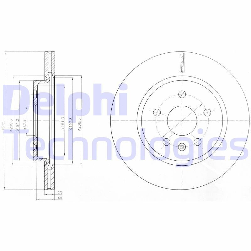 Delphi BG4190 Fren Diski Arka 2 Adet