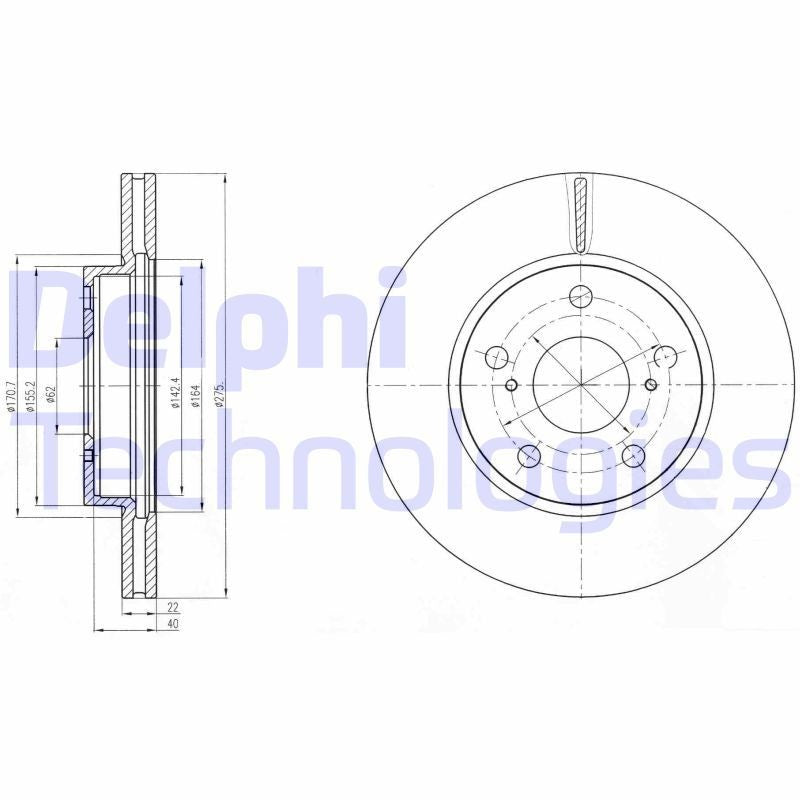 Delphi BG4232 Fren Diski Ön 2 Adet