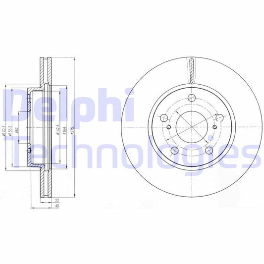 Delphi BG4232 Fren Diski Ön 2 Adet