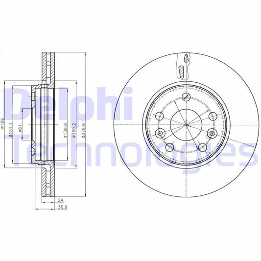 Delphi BG4317C Fren Diski Ön 2 Adet