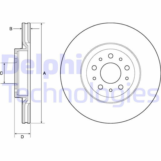 Delphi BG4797C Fren Diski Ön 2 Adet