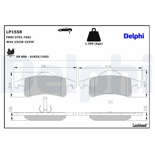Delphi LP1558 Fren Pabuçları Arka Takım