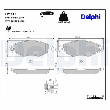 Renault Kangoo I 1.5 dci 12/2001 - 48 kW Diskli fren balatası seti; arka
