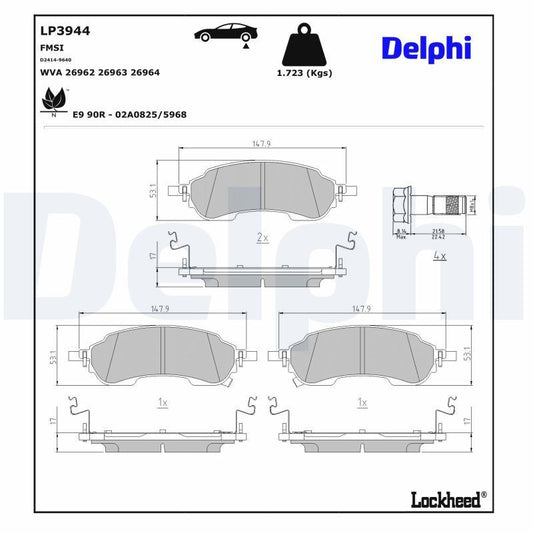 Delphi LP3944 Fren Balatası Arka Takım