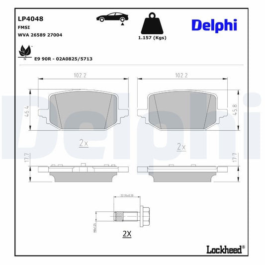 Delphi LP4048 Fren Balatası Arka Takım