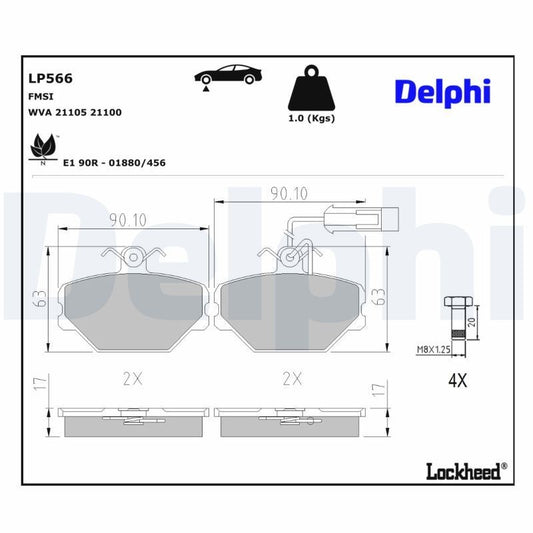 Delphi LP566 Fren Pabuçları Ön Takım