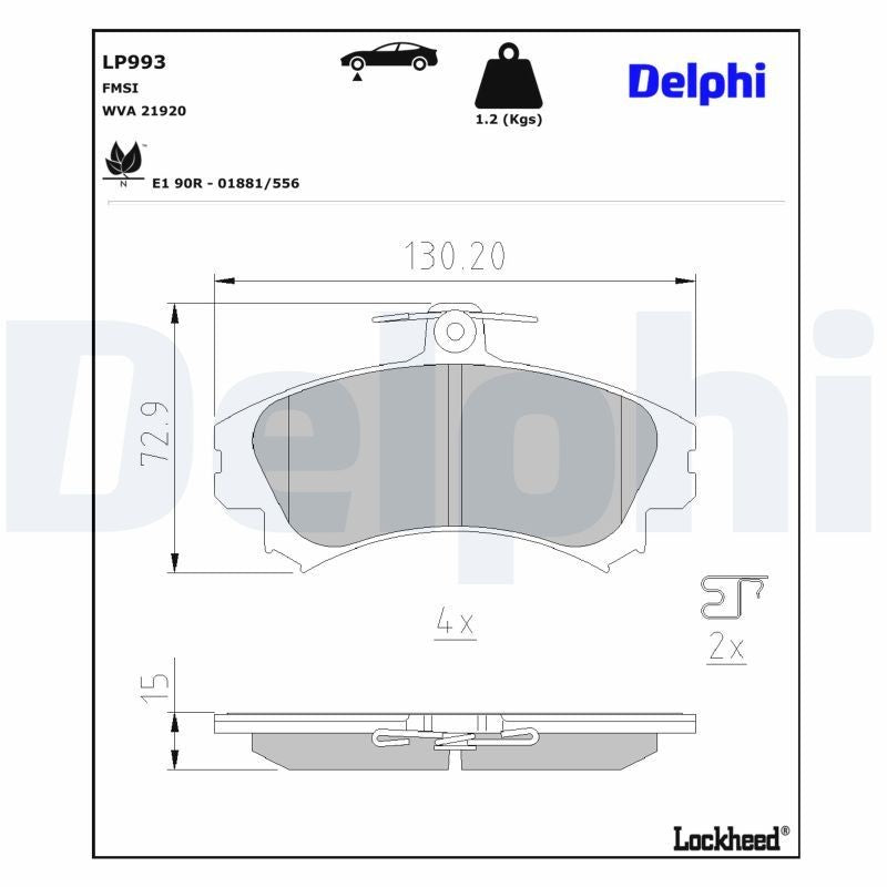 Delphi LP993 Fren Pabuçları Ön Takım