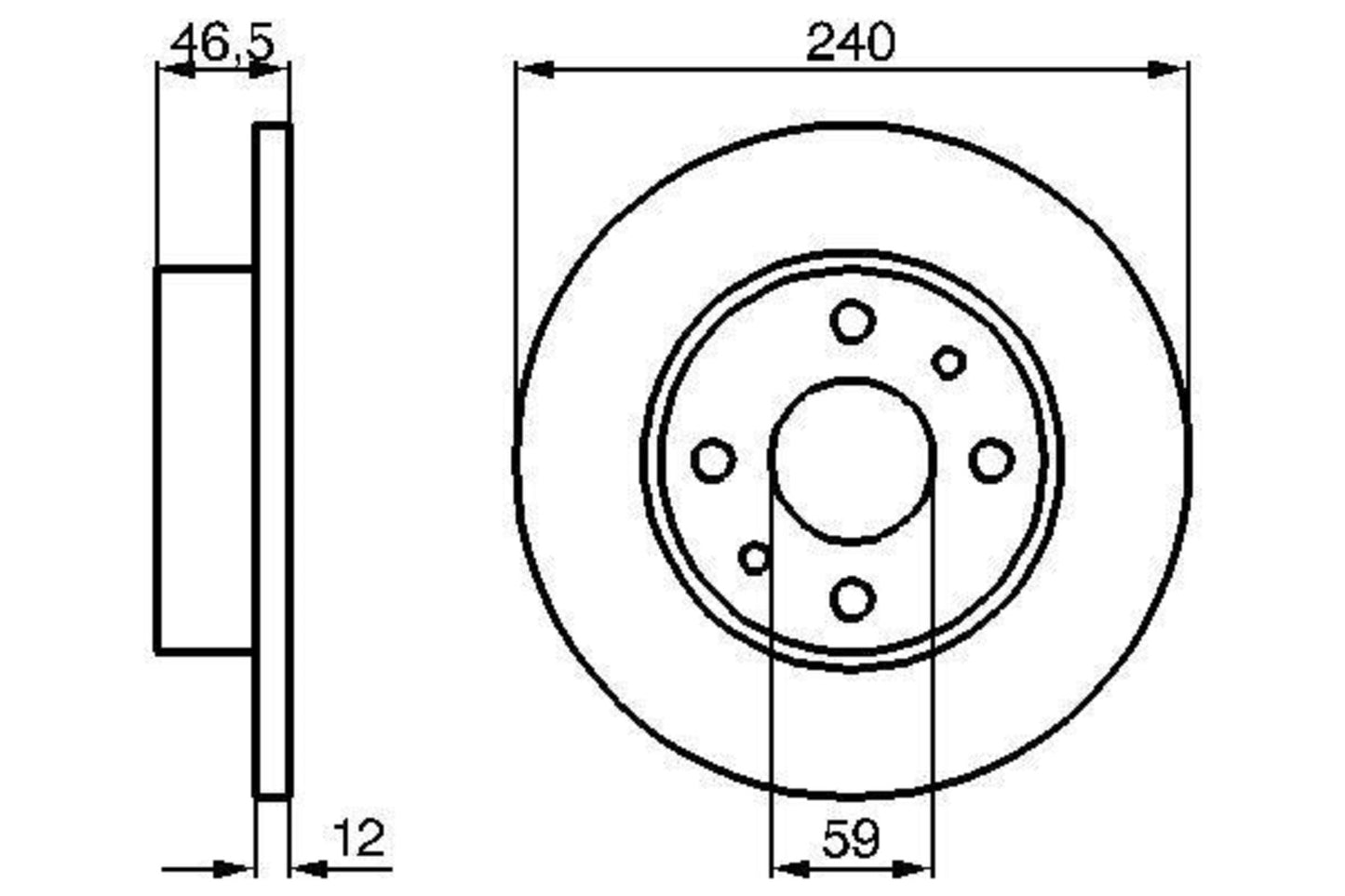 Fiat Panda 1000 Selecta  7/1990 - 3/1997 35 kW Fren diski; ön (2 Adet )