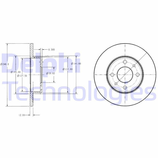 Delphi BG2313 Fren Diski Ön 2 Adet