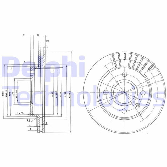 Delphi BG2440 Fren Diski Ön 2 Adet