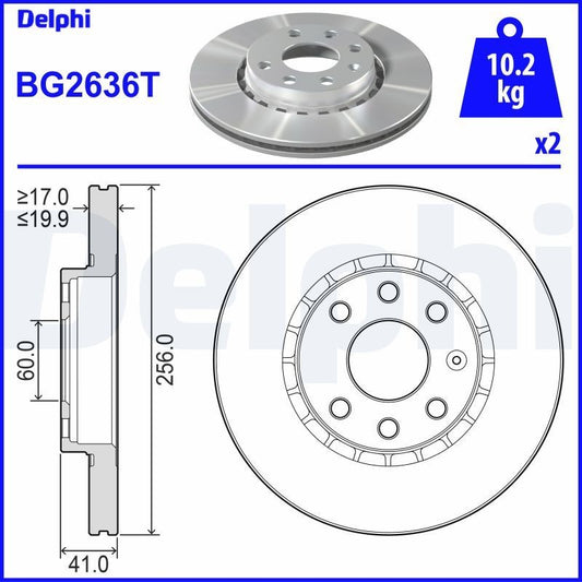 Delphi BG2636T Fren Diski Ön 2 Adet