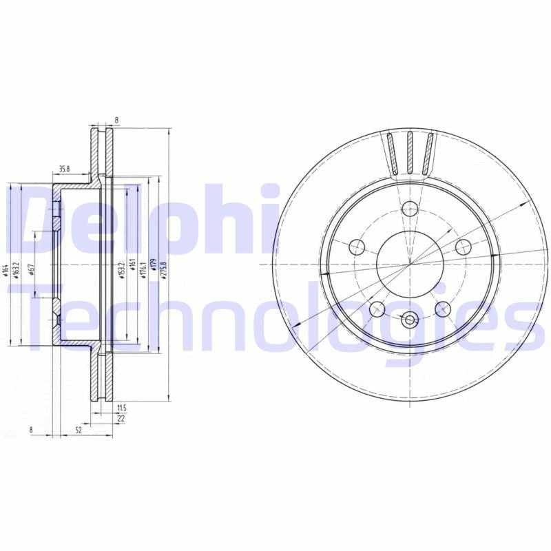 Delphi BG3296 Fren Diski Ön 2 Adet