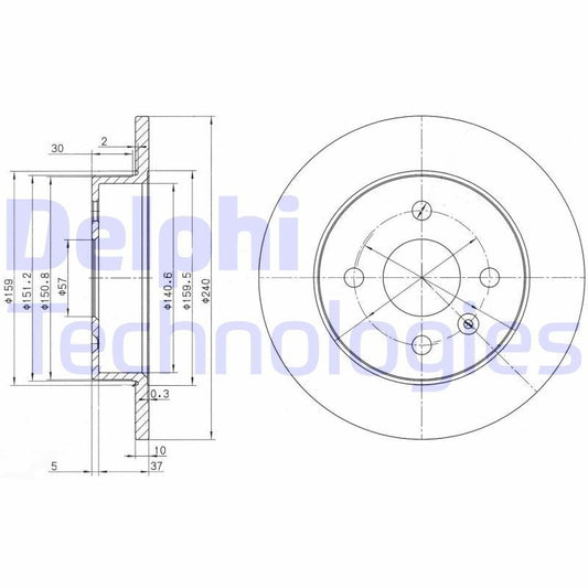 Delphi BG3403 Fren Diski Arka 2 Adet