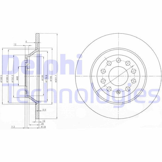 Delphi BG3956C Fren Diski Arka 2 Adet