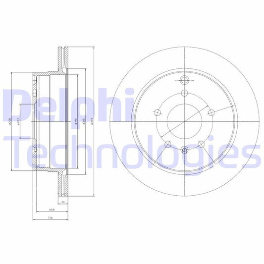 Delphi BG4069 Fren Diski Arka 2 Adet