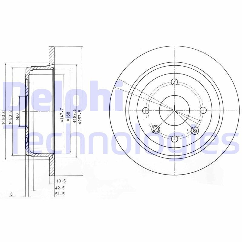 Delphi BG4091 Fren Diski Arka 2 Adet