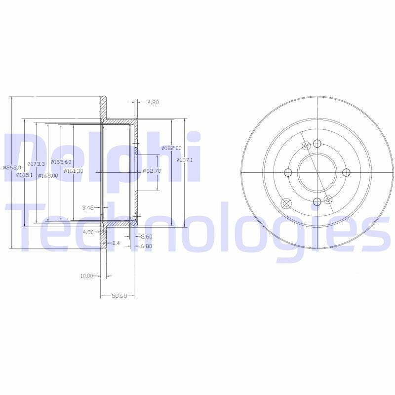 Delphi BG4097 Fren Diski Arka 2 Adet