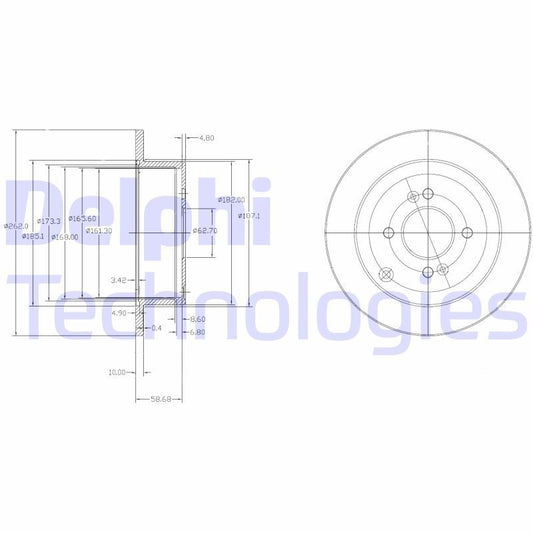 Delphi BG4097 Fren Diski Arka 2 Adet