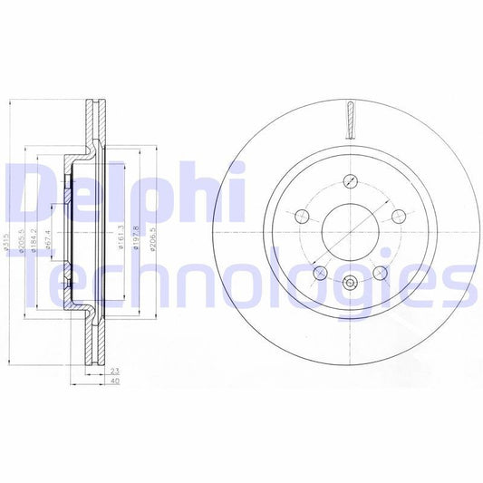 Delphi BG4190 Fren Diski Arka 2 Adet