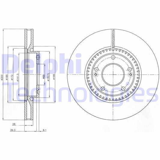 Delphi BG4251C Fren Diski Ön 2 Adet