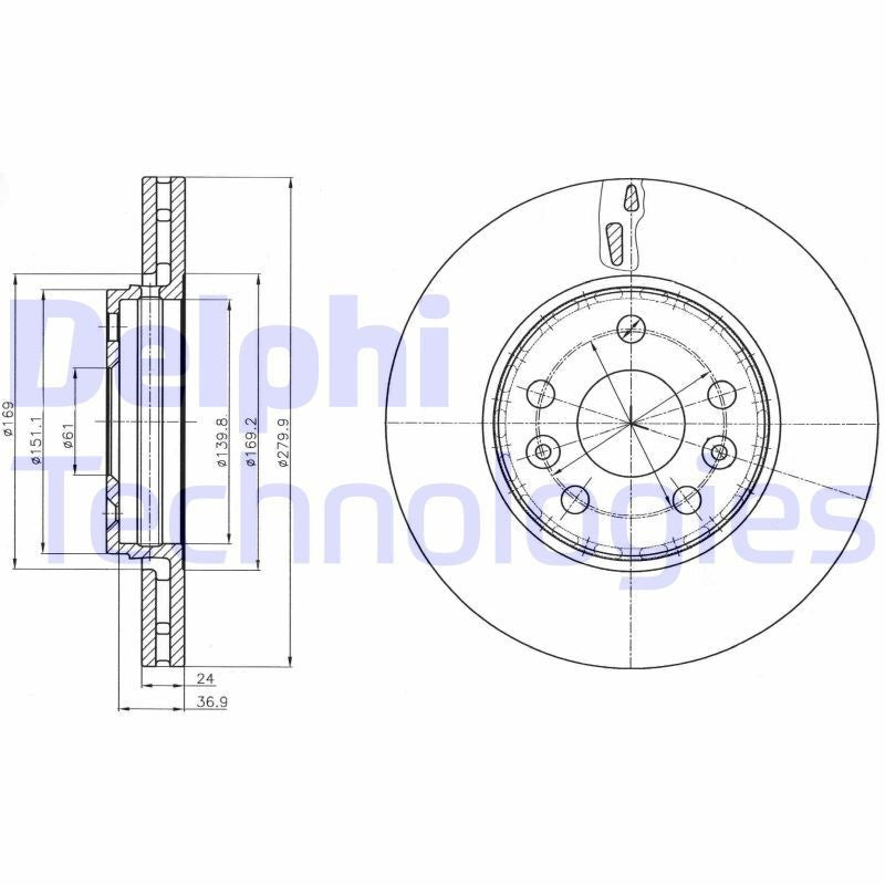 Delphi BG4317C Fren Diski Ön 2 Adet