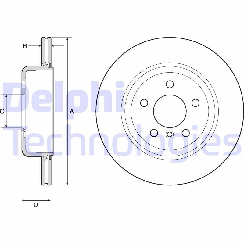 Delphi BG4664C Fren Diski Arka 2 Adet