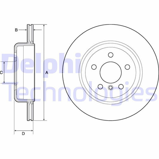 Delphi BG4664C Fren Diski Arka 2 Adet