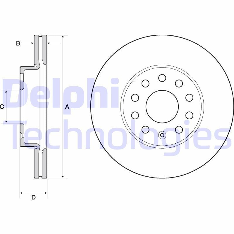 Delphi BG4701C Fren Diski Ön 2 Adet