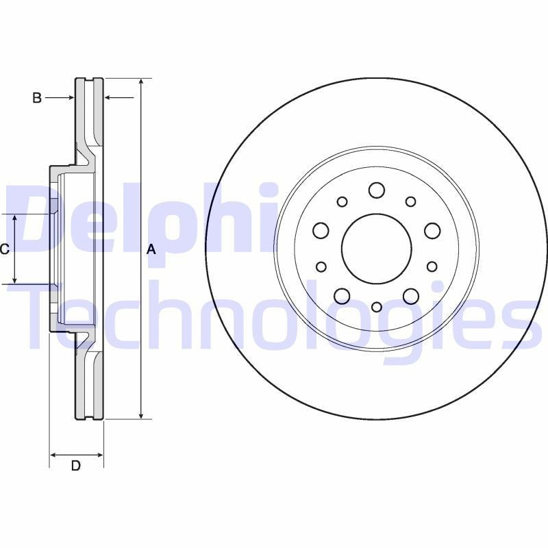 Delphi BG4797C Fren Diski Ön 2 Adet