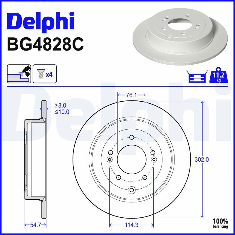 Delphi BG4828C Fren Diski Ön 2 Adet