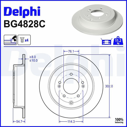 Delphi BG4828C Fren Diski Ön 2 Adet