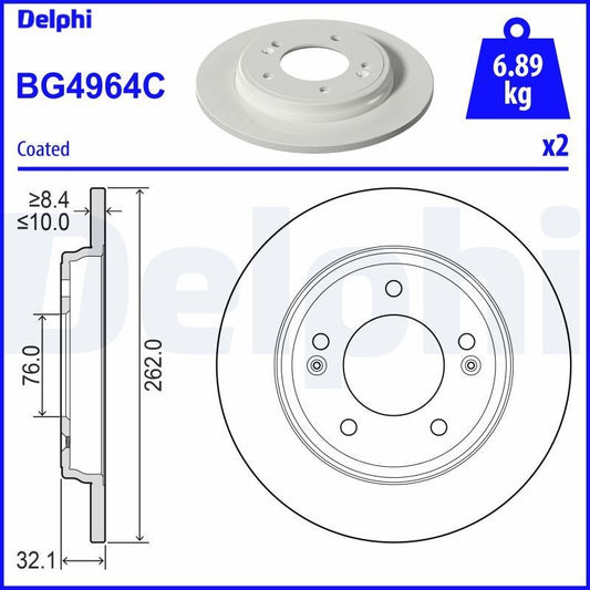 Delphi BG4964C Fren Diski Ön 2 Adet