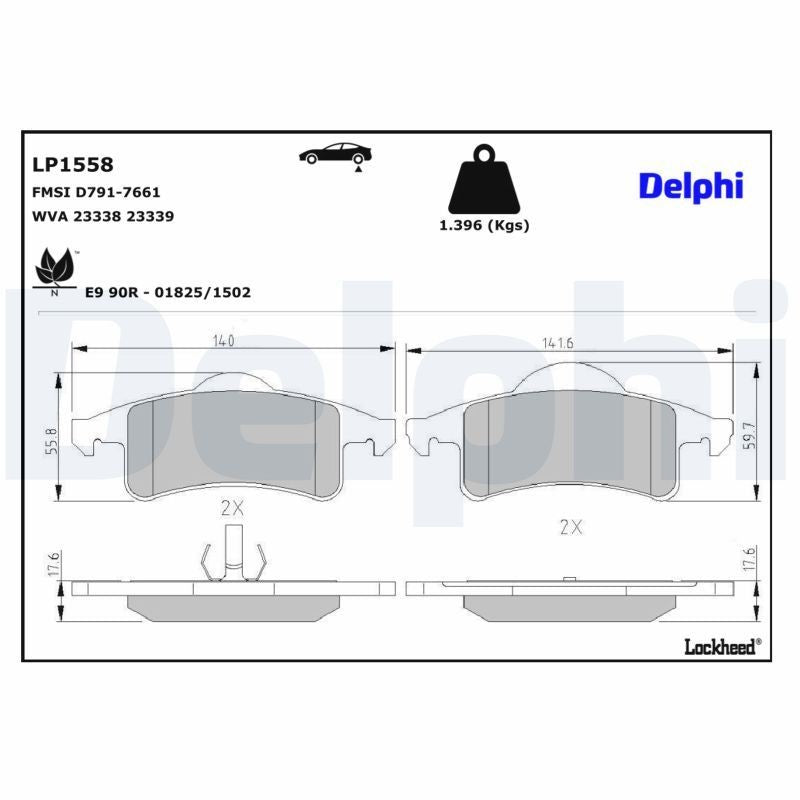 Delphi LP1558 Fren Pabuçları Arka Takım