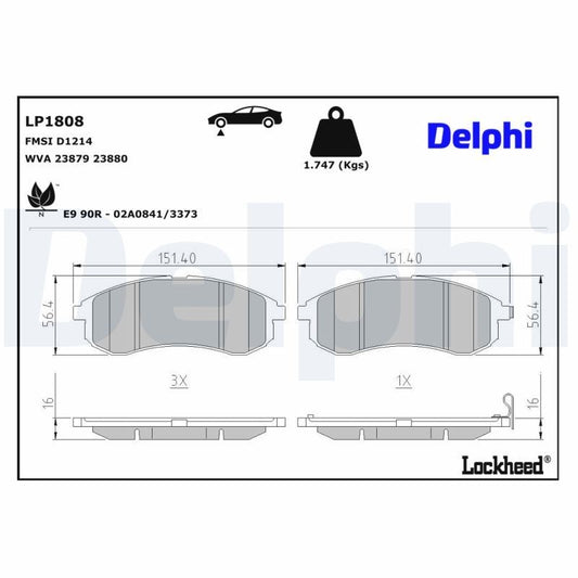 Delphi LP1808 Fren Pabuçları Ön Takım